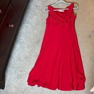 Gorgeous Evan Picone Red cocktail Midi Dress!!